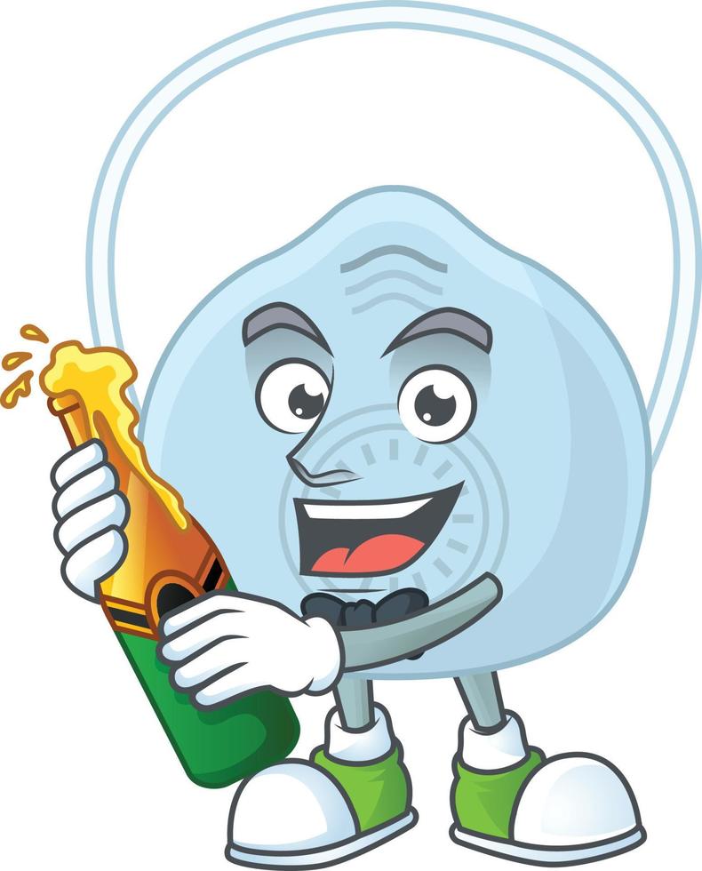 Breathing mask Cartoon character vector