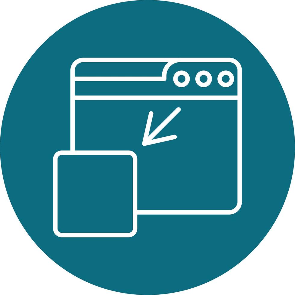 web minimizar vector icono