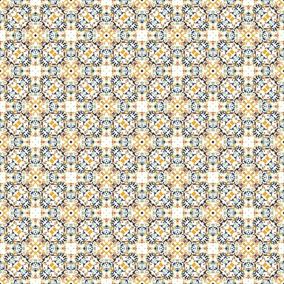 Decorative background made of small squares. The rich decoration of abstract patterns for construction of fabric or paper. vector