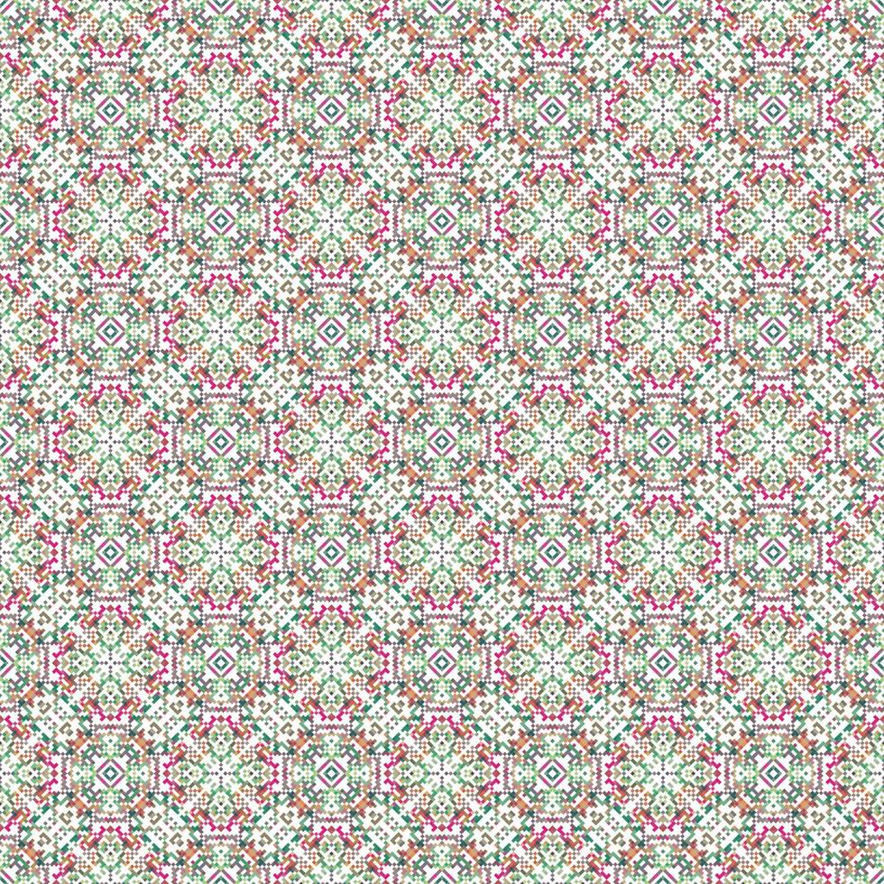 Decorative background made of small squares. The rich decoration of abstract patterns for construction of fabric or paper. vector