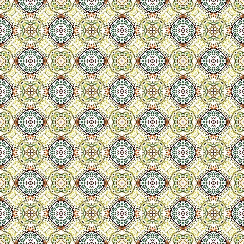 Decorative background made of small squares. The rich decoration of abstract patterns for construction of fabric or paper. vector