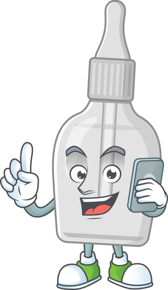 Bottle with pipette Cartoon character vector