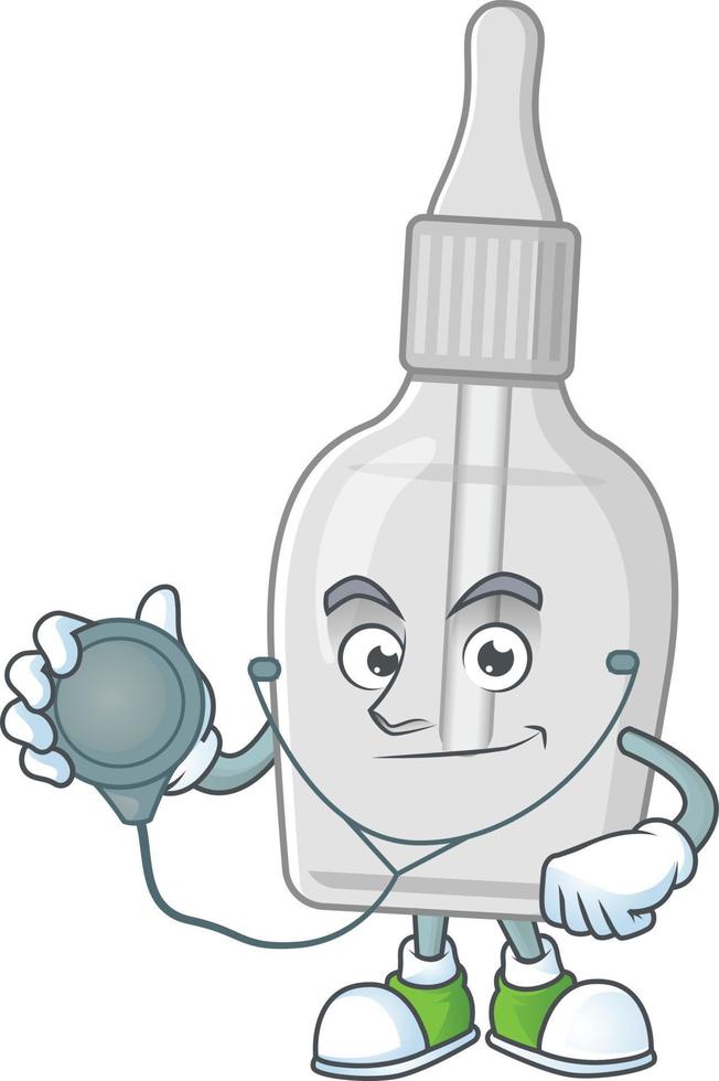 botella con pipeta dibujos animados personaje vector