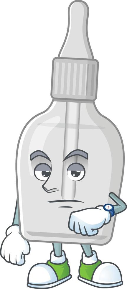 Bottle with pipette Cartoon character vector