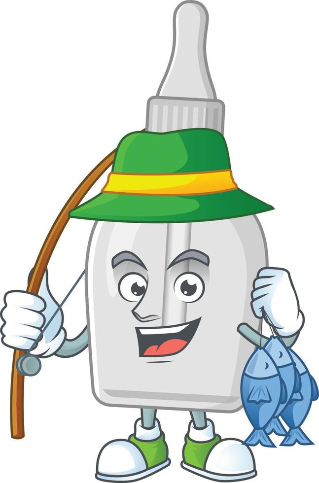 Bottle with pipette Cartoon character vector