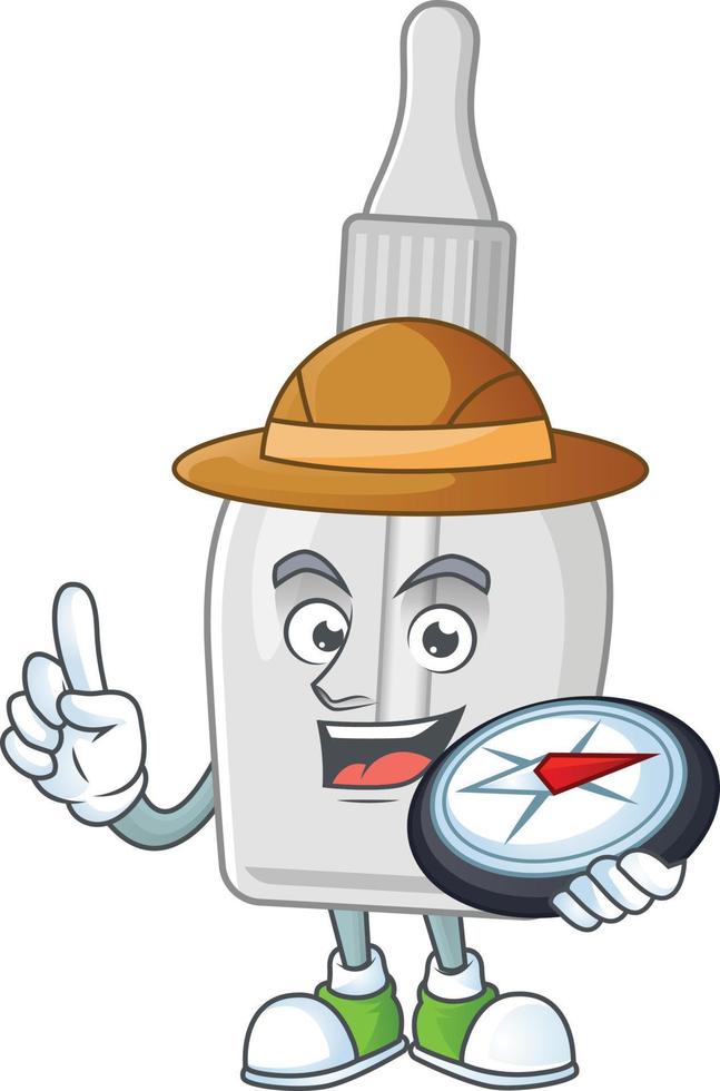 Bottle with pipette Cartoon character vector