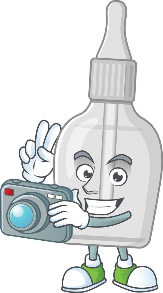 Bottle with pipette Cartoon character vector