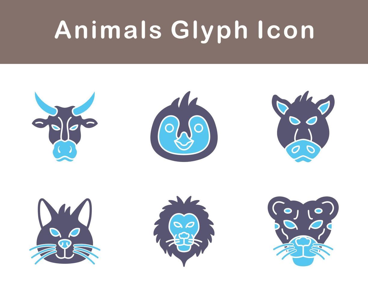 animales vector icono conjunto