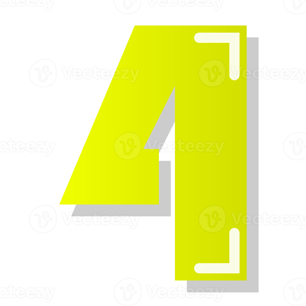 number with number 4 png