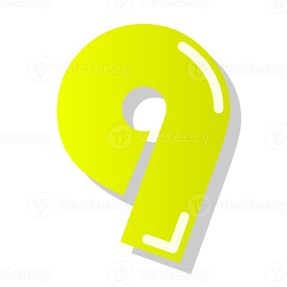 number with number 9 png