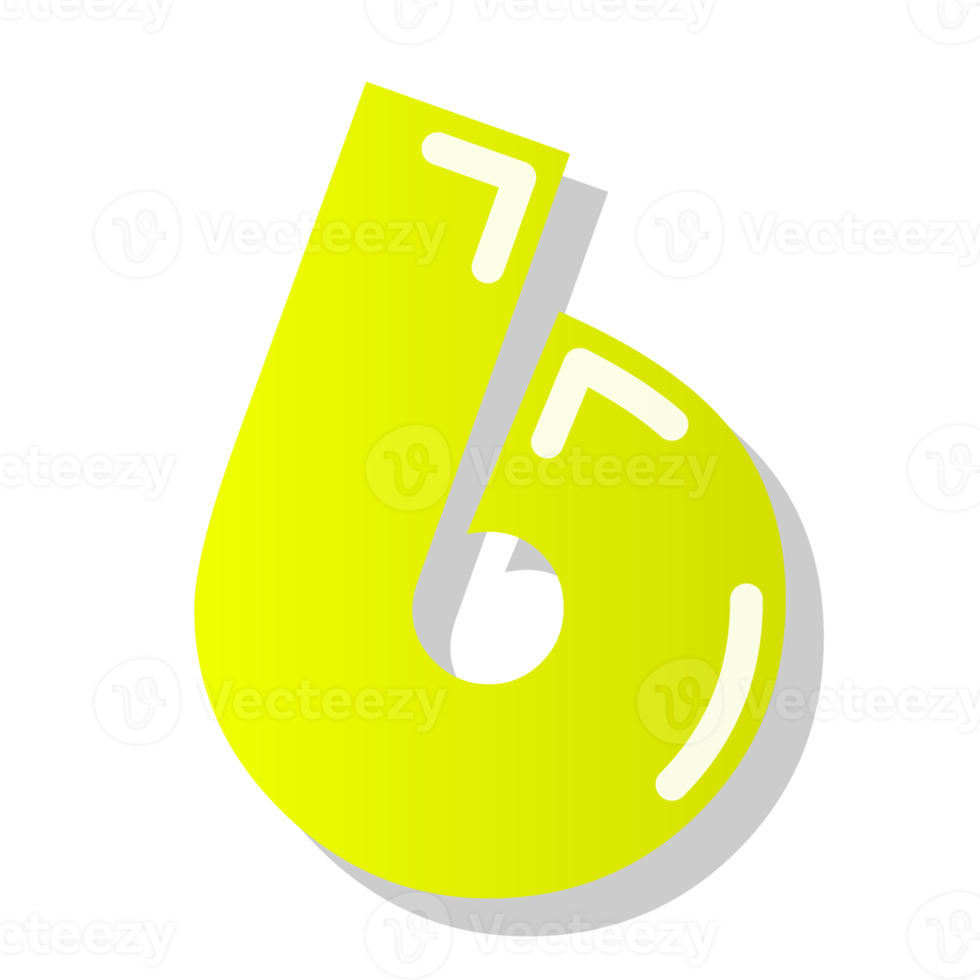 number with number 6 png