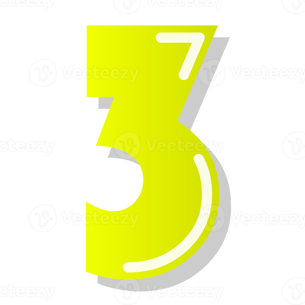 number with number 3 png