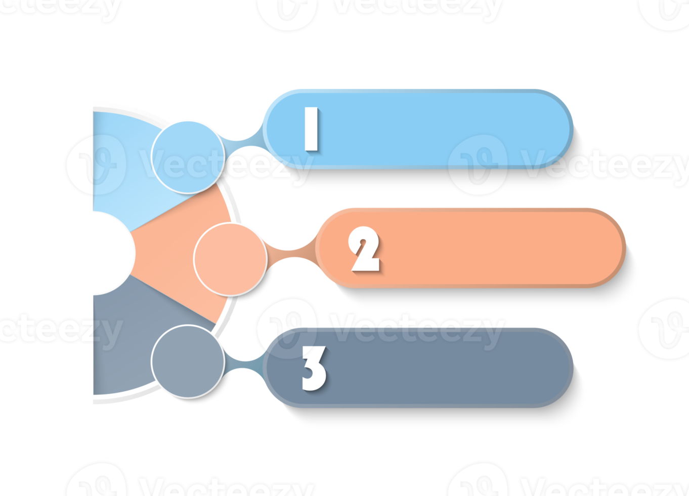 Infografik mit 3 Schritten, Prozess oder Optionen. png