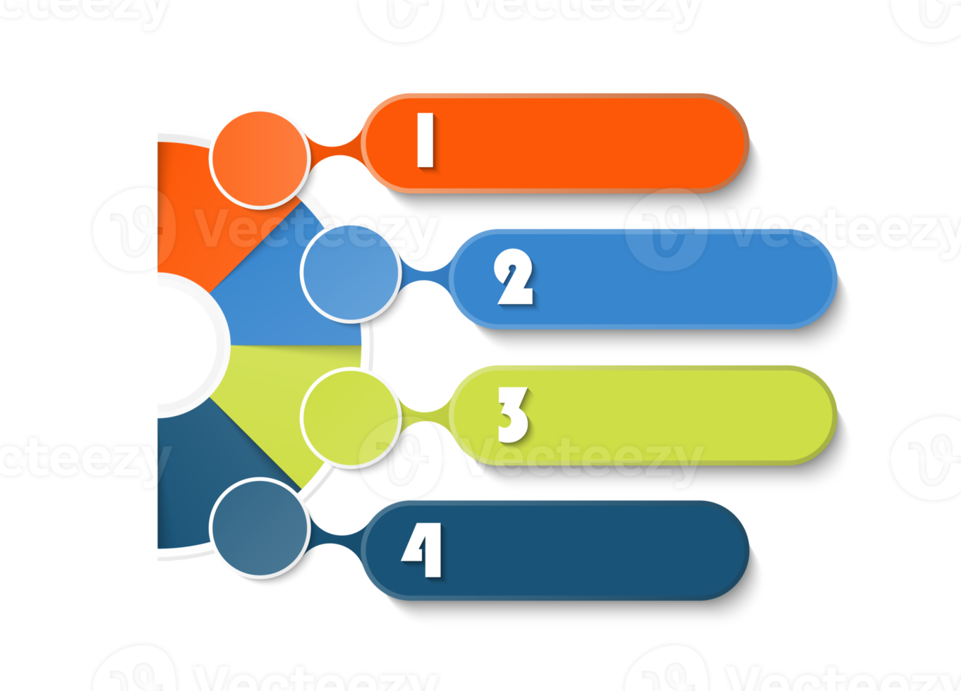 Infographic with 4 steps, process or options. png