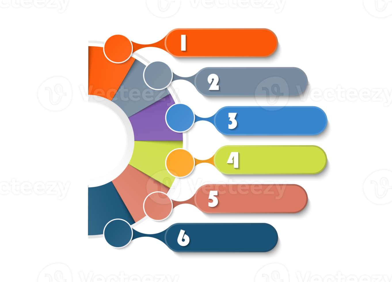 infographie avec 6 étapes, processus ou options. png