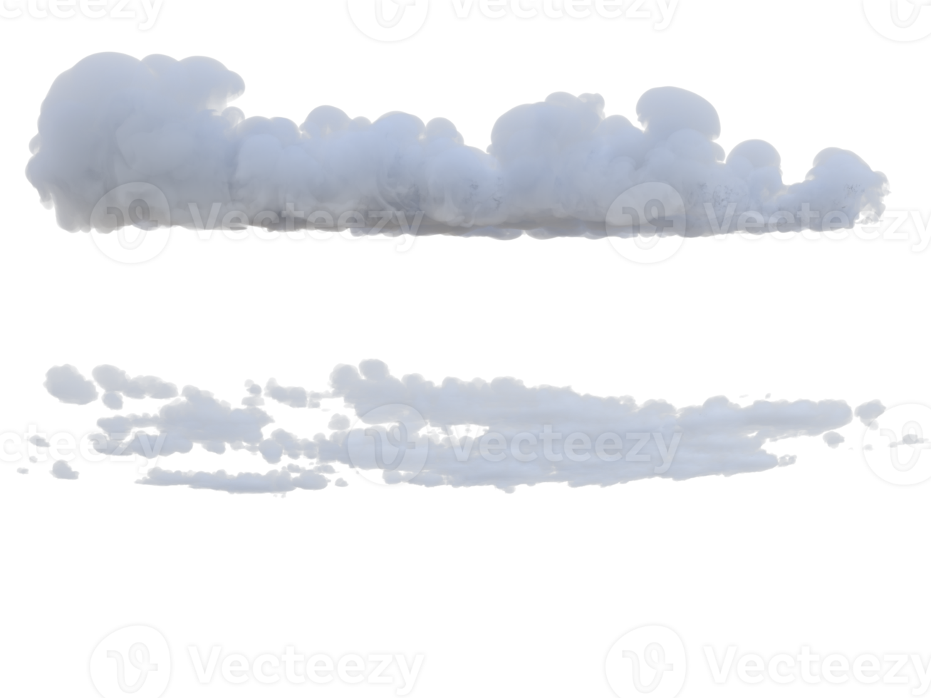 des nuages mixte isolé. 3d rendre png