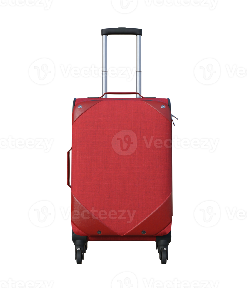 Red luggage isolated. 3d render png