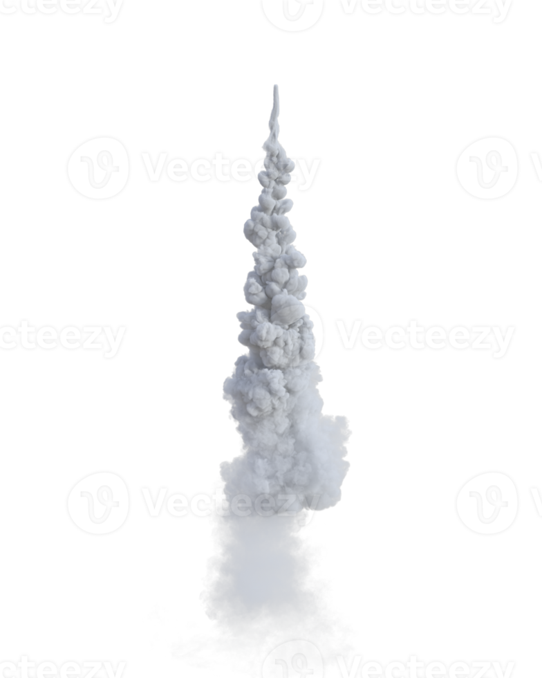 rook trails voor raket. 3d geven png