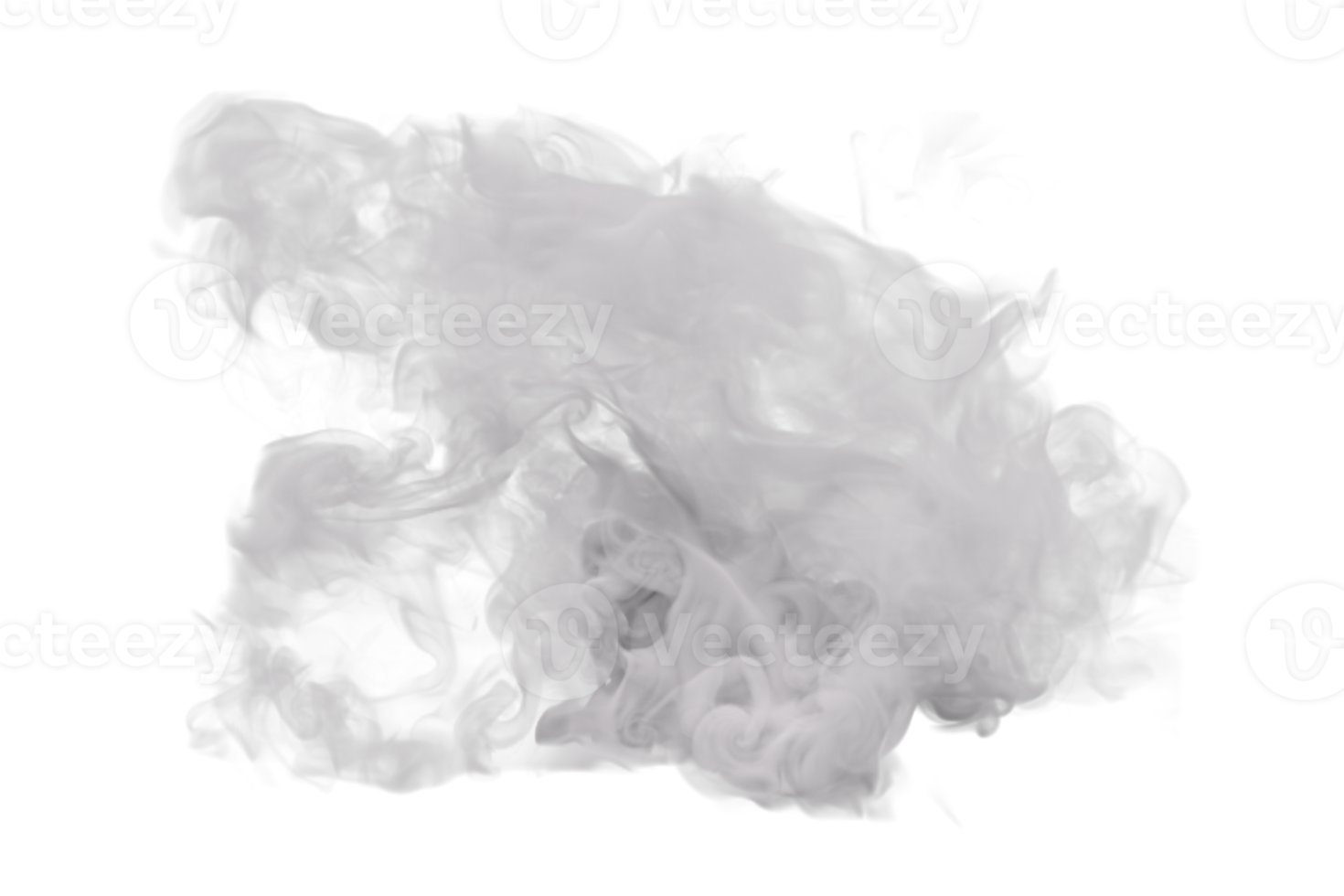 Steam and Smoke isolated. 3d render png