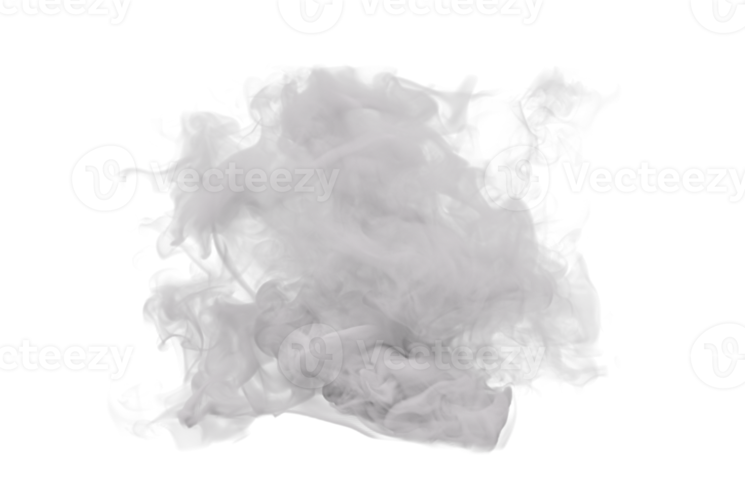 Steam and Smoke isolated. 3d render png