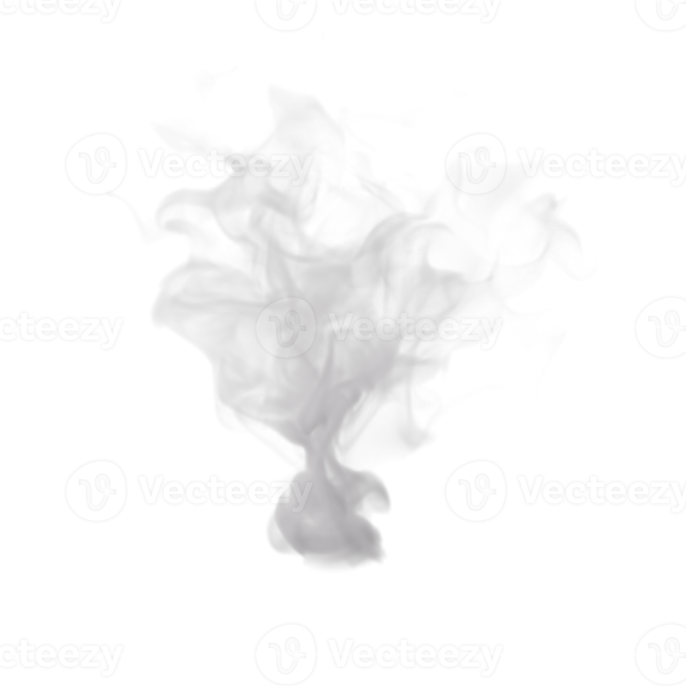 Steam and Smoke isolated. 3d render png