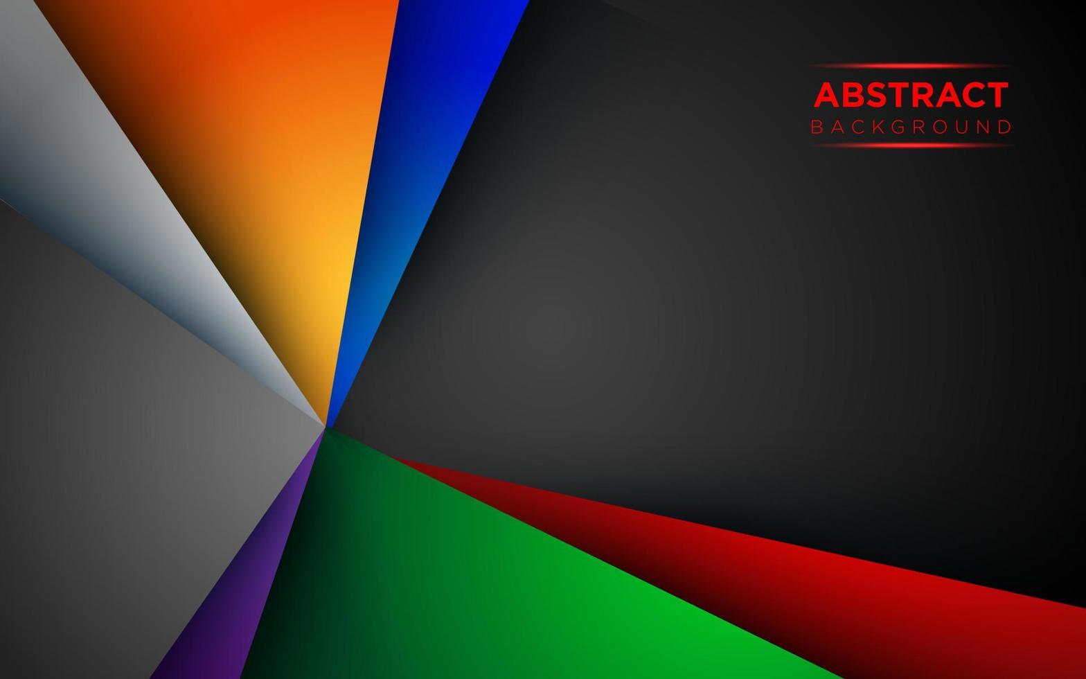 Red, orange, green, blue, purple overlap dimension background. eps10 vector