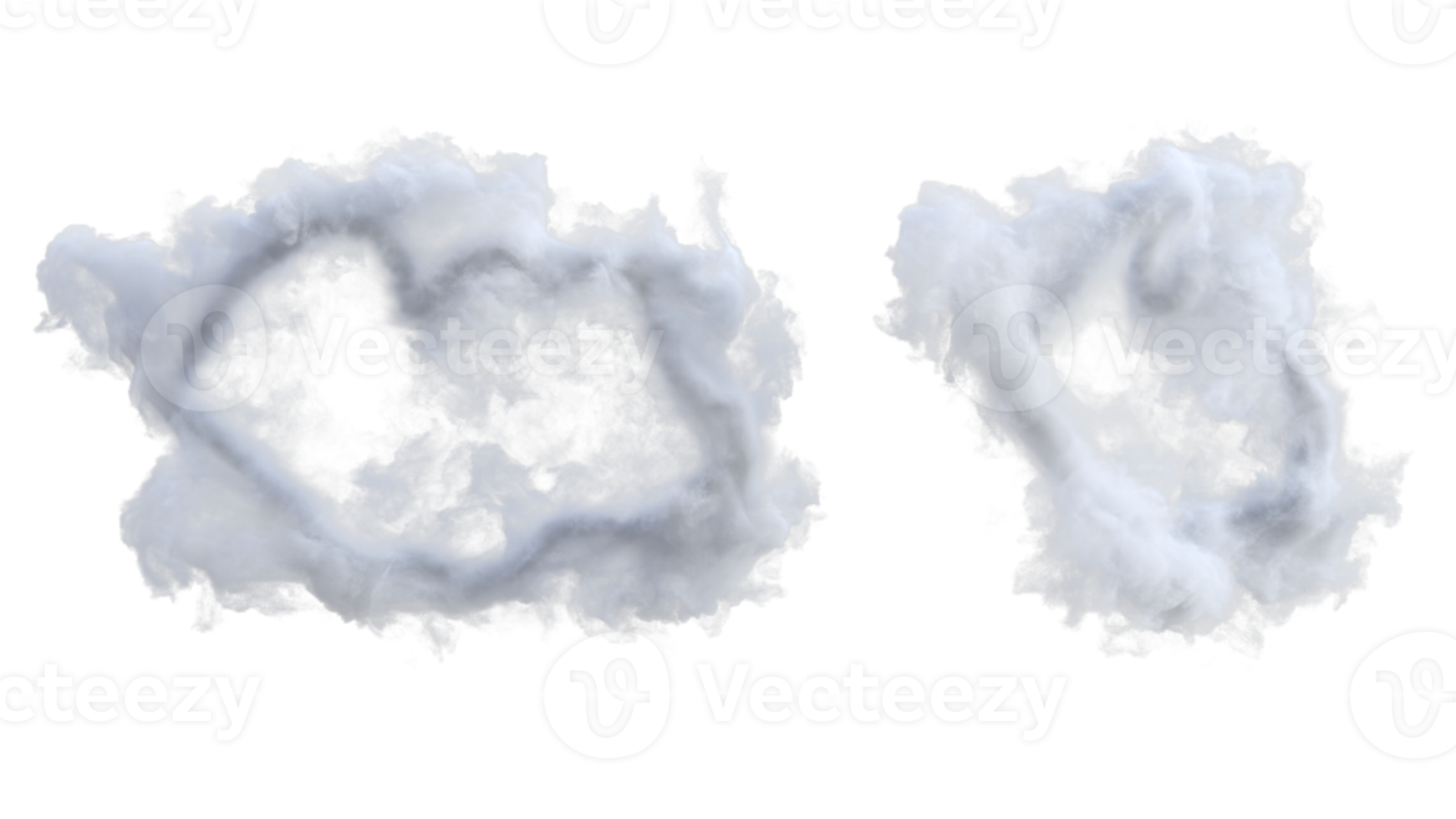 wolk portaal lucht cirkel. 3d geven geïsoleerd png