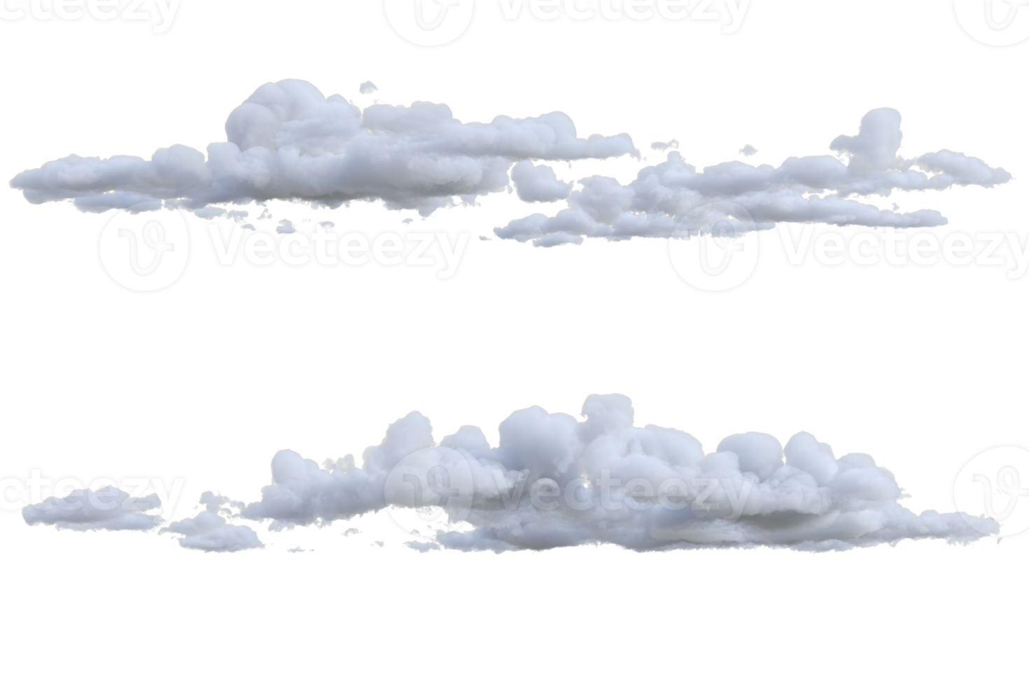 Clouds cover isolated. 3d render png