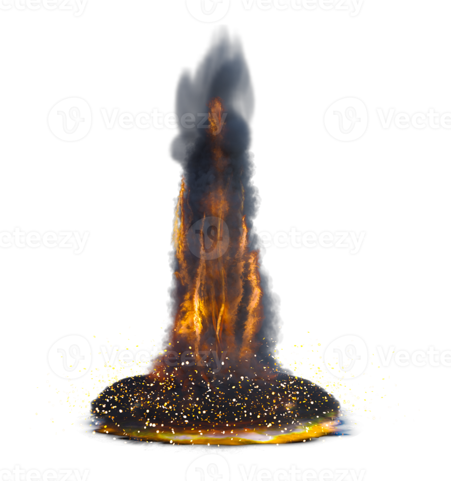 fuoco palla effetto isolato. 3d rendere png