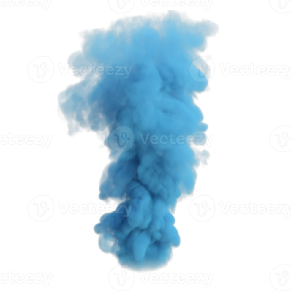 Smoke color explosion isolated. 3d render png