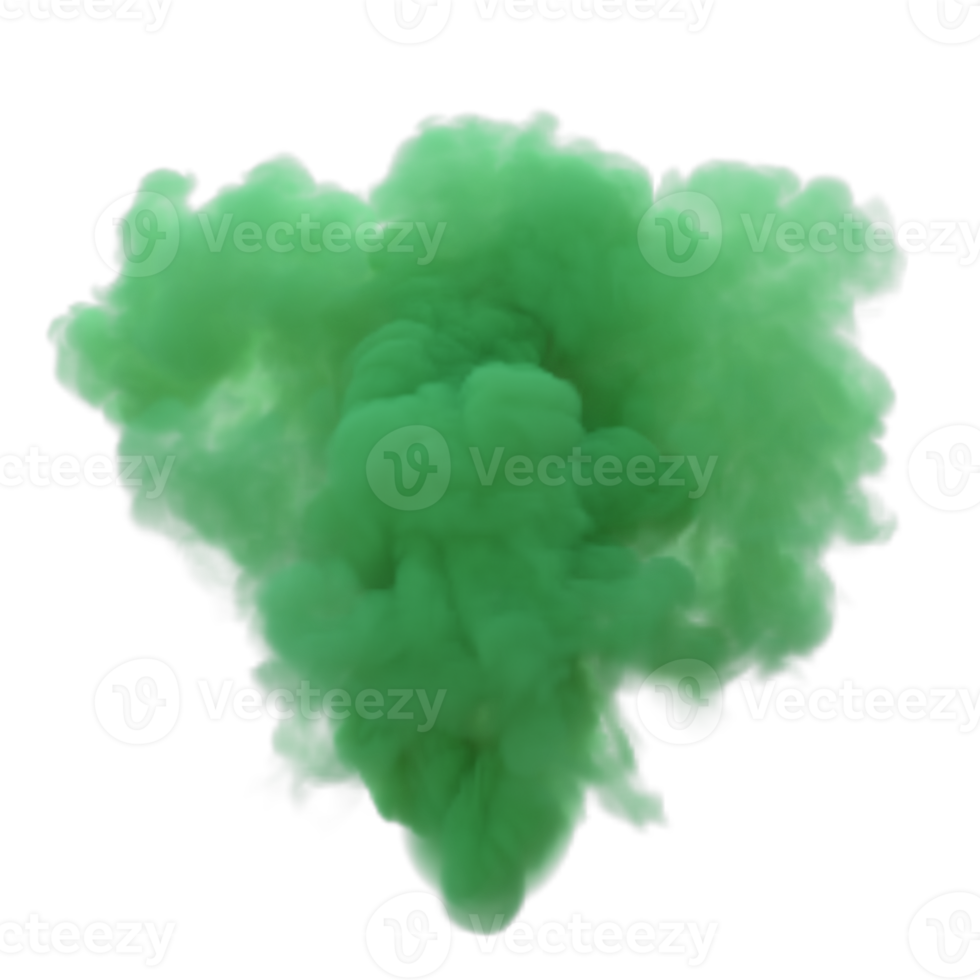 Smoke color explosion isolated. 3d render png