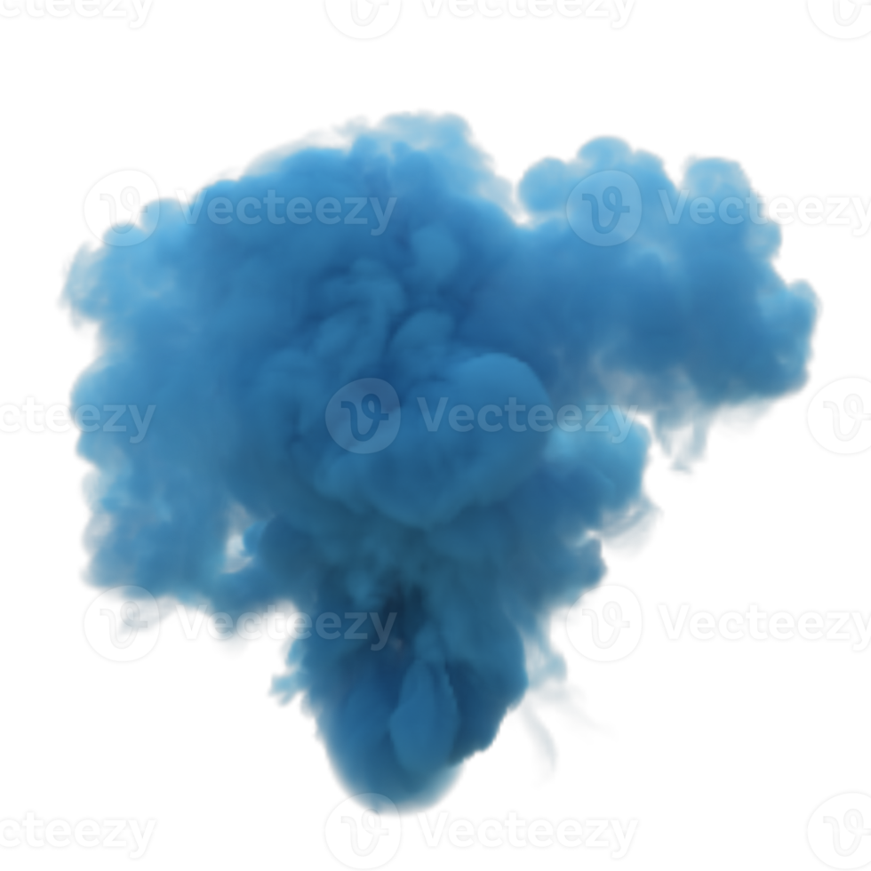 Smoke color explosion isolated. 3d render png