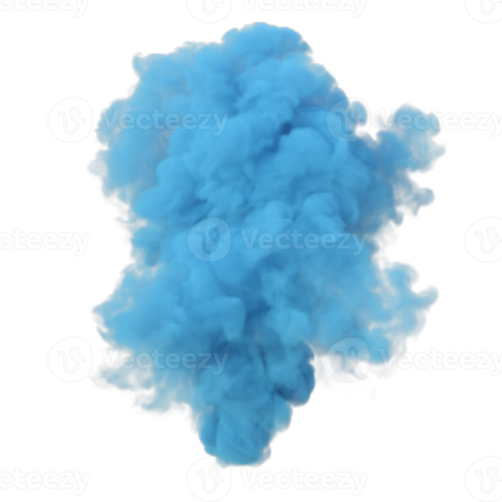 Smoke color explosion isolated. 3d render png