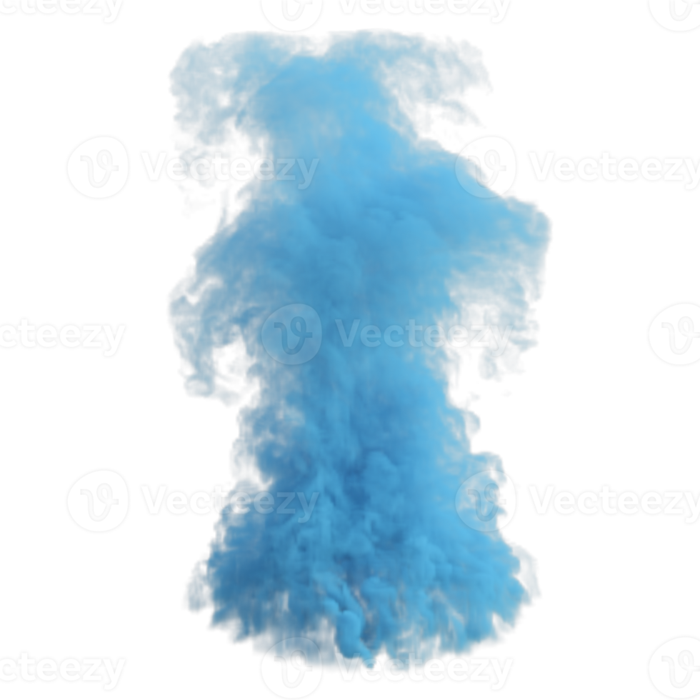 Smoke color explosion isolated. 3d render png