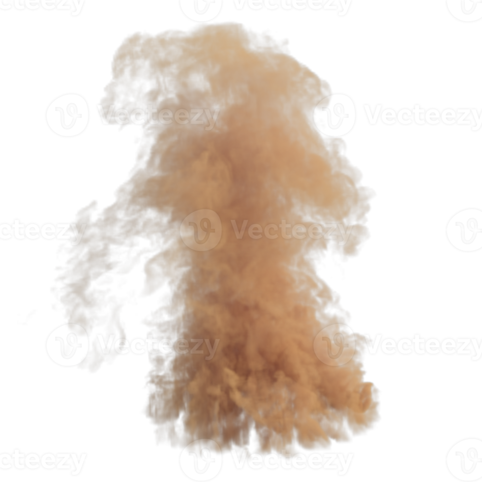 Smoke color explosion isolated. 3d render png