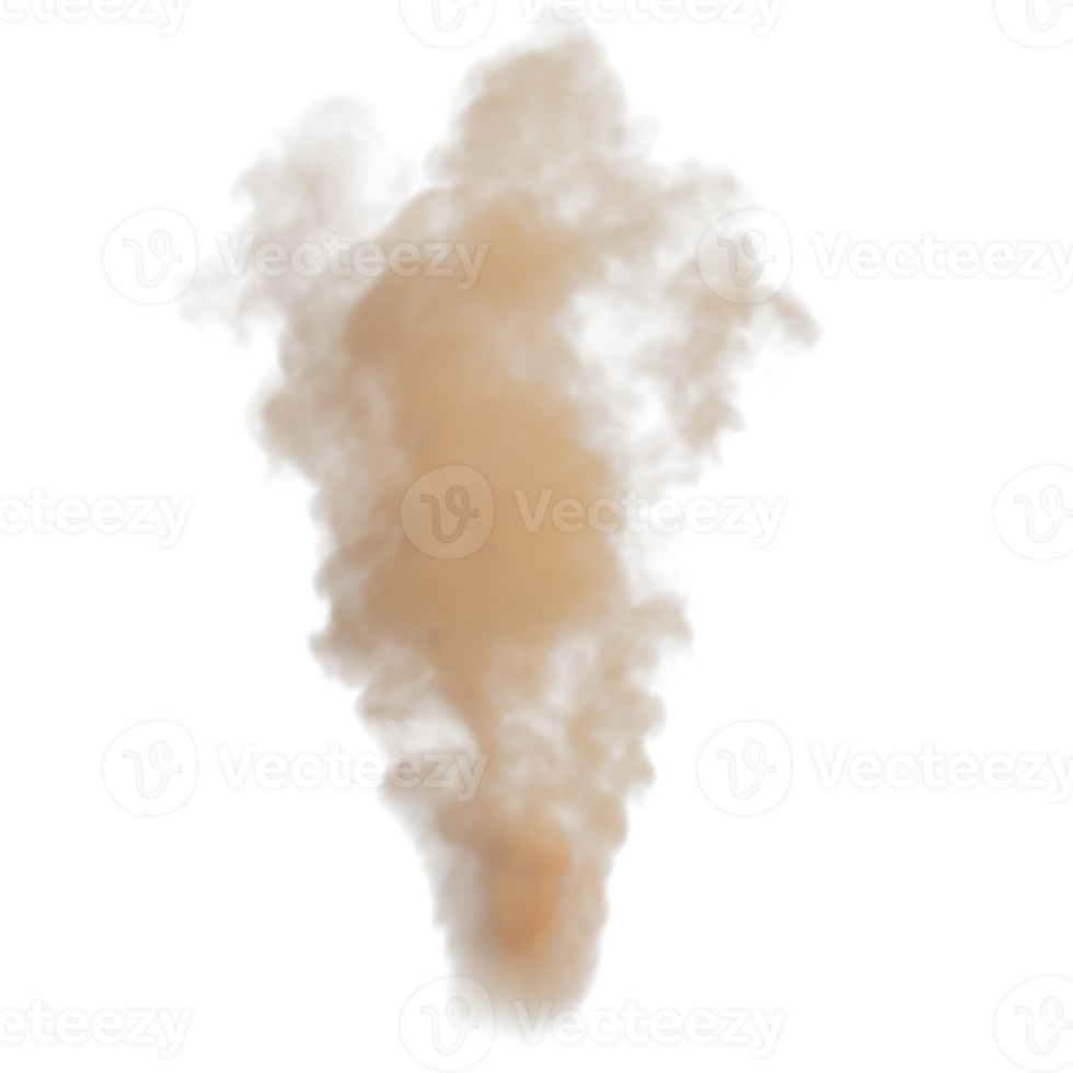 Smoke color explosion isolated. 3d render png