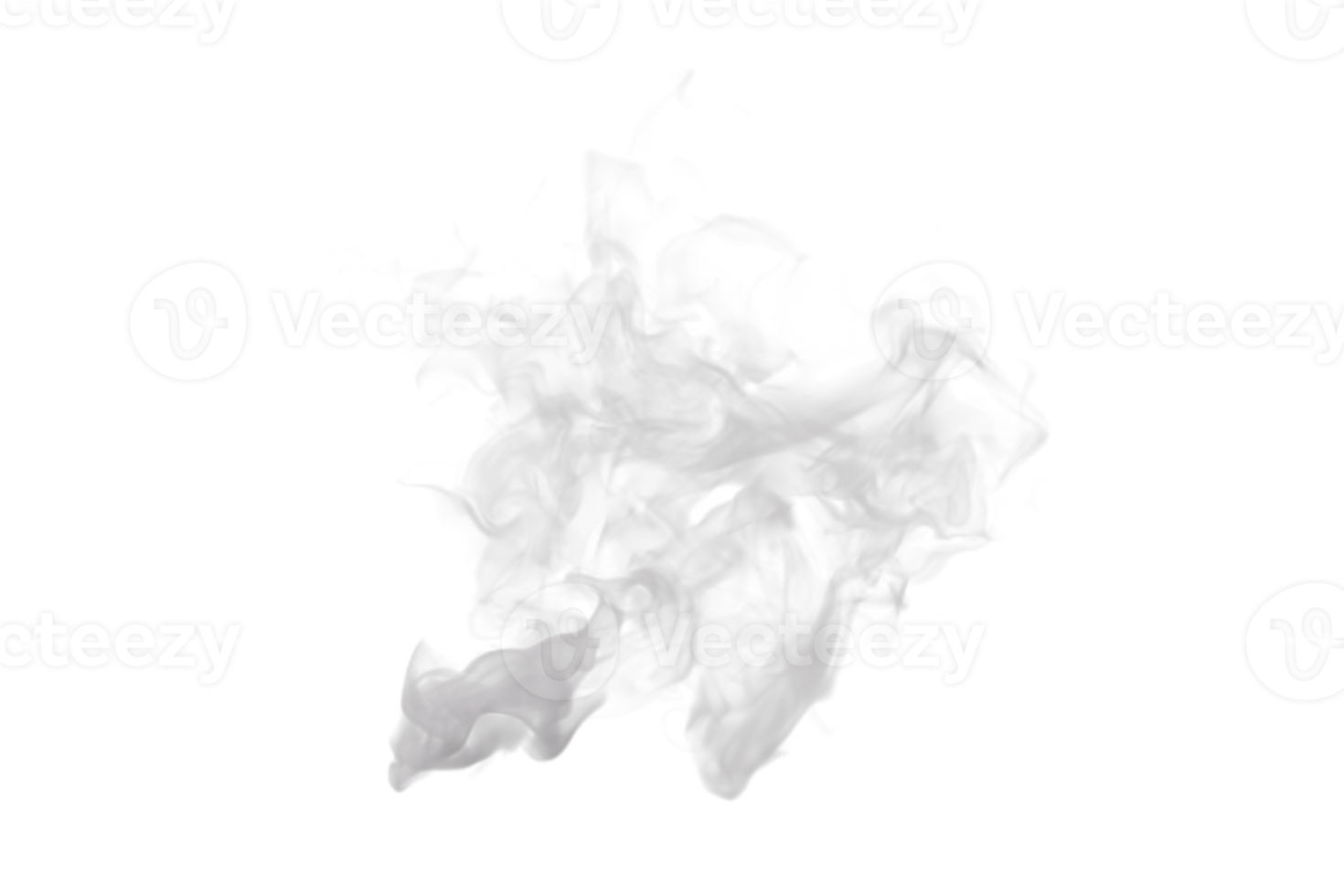 Steam and Smoke isolated. 3d render png