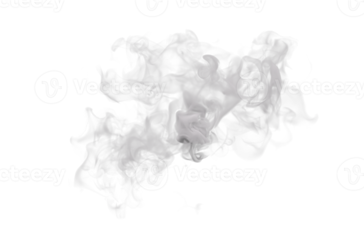 Steam and Smoke isolated. 3d render png