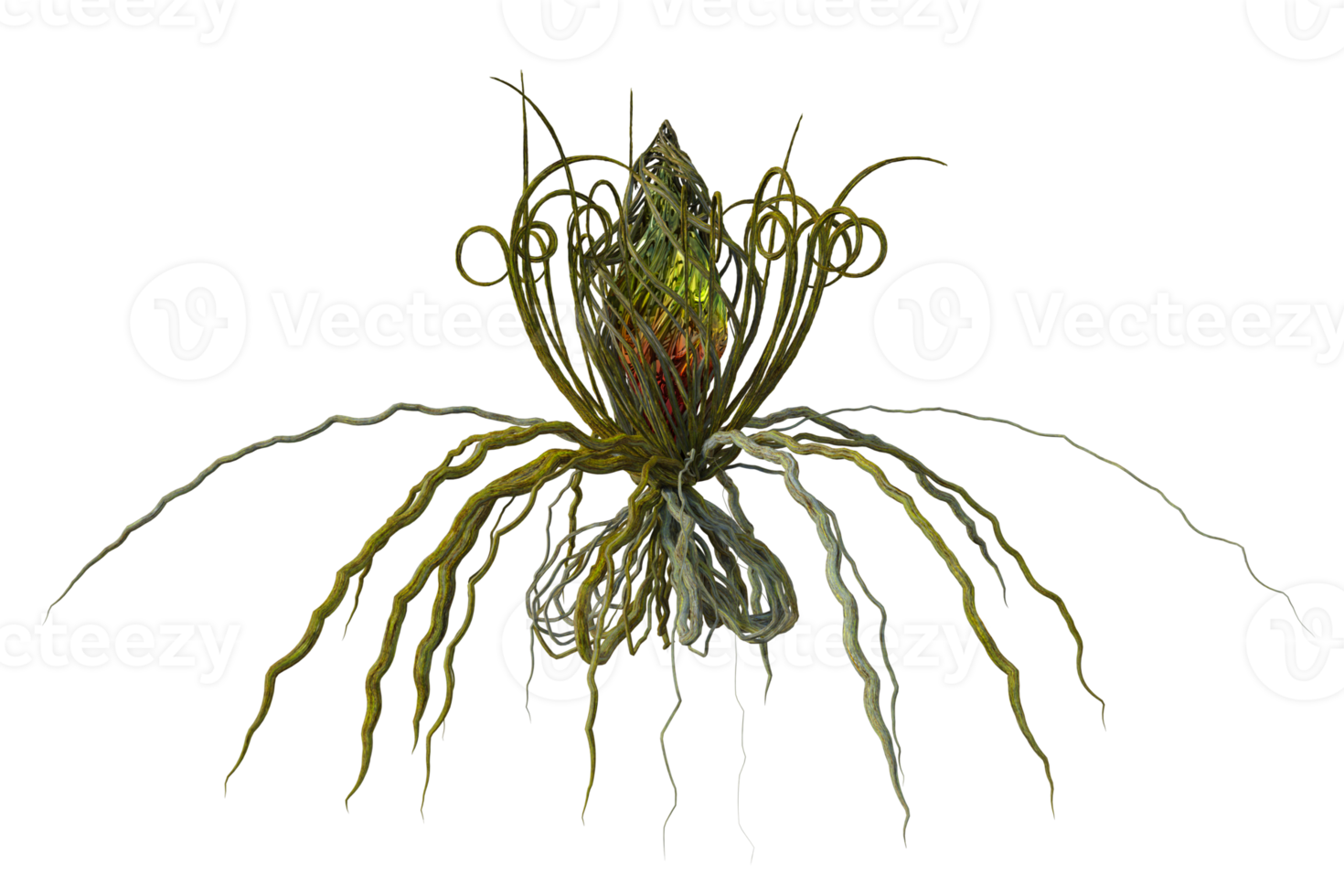 gespenstisch Baum isoliert, 3d machen png