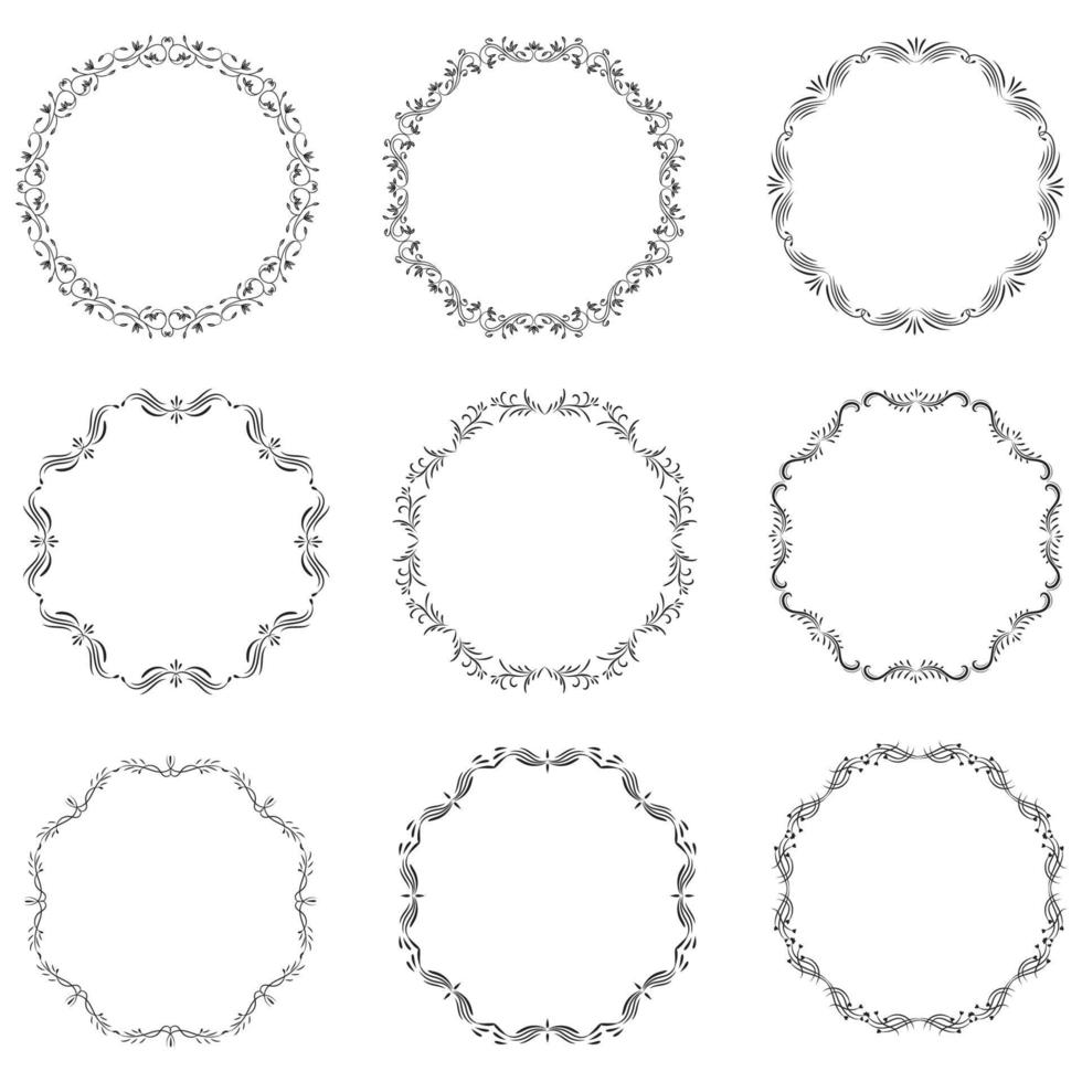 Floral wreaths, big set of floral round frames vector illustration. Perfect for invitations, greeting cards, quotes, blogs, Wedding Frames, posters and more