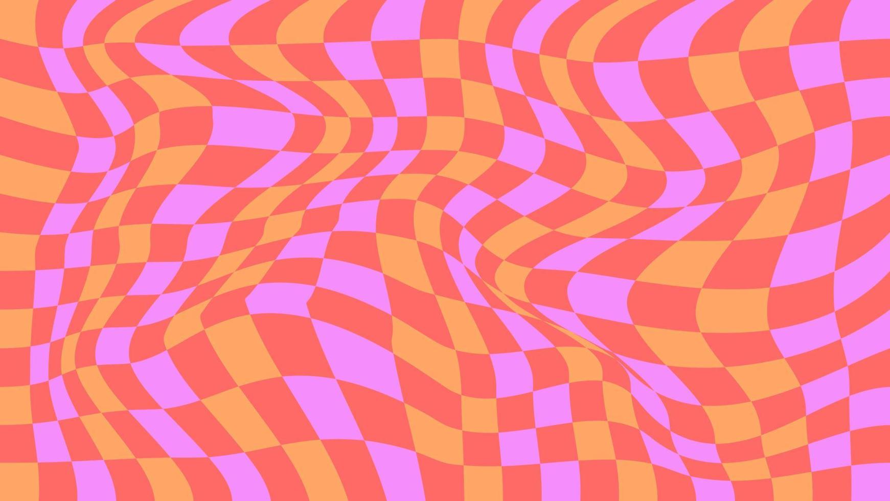 Checkered background in retro 90's style, abstract 90's style background landscape vector design template
