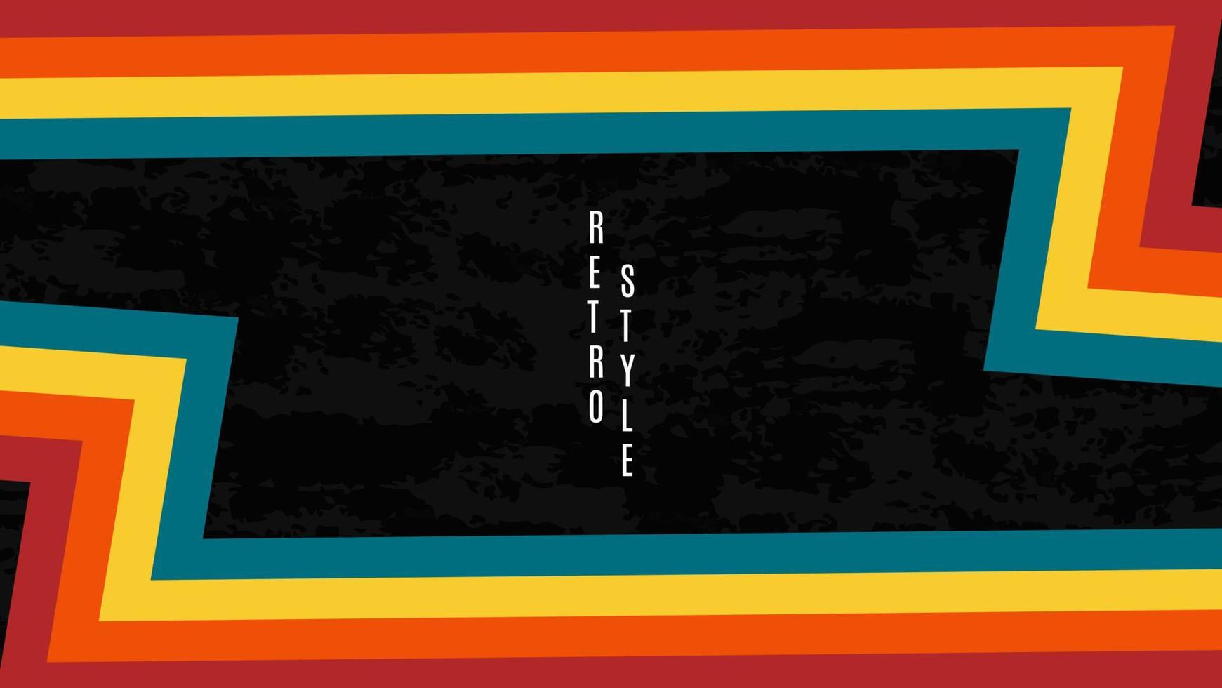 Retro stripes colorful stripe background on dark textured background vector