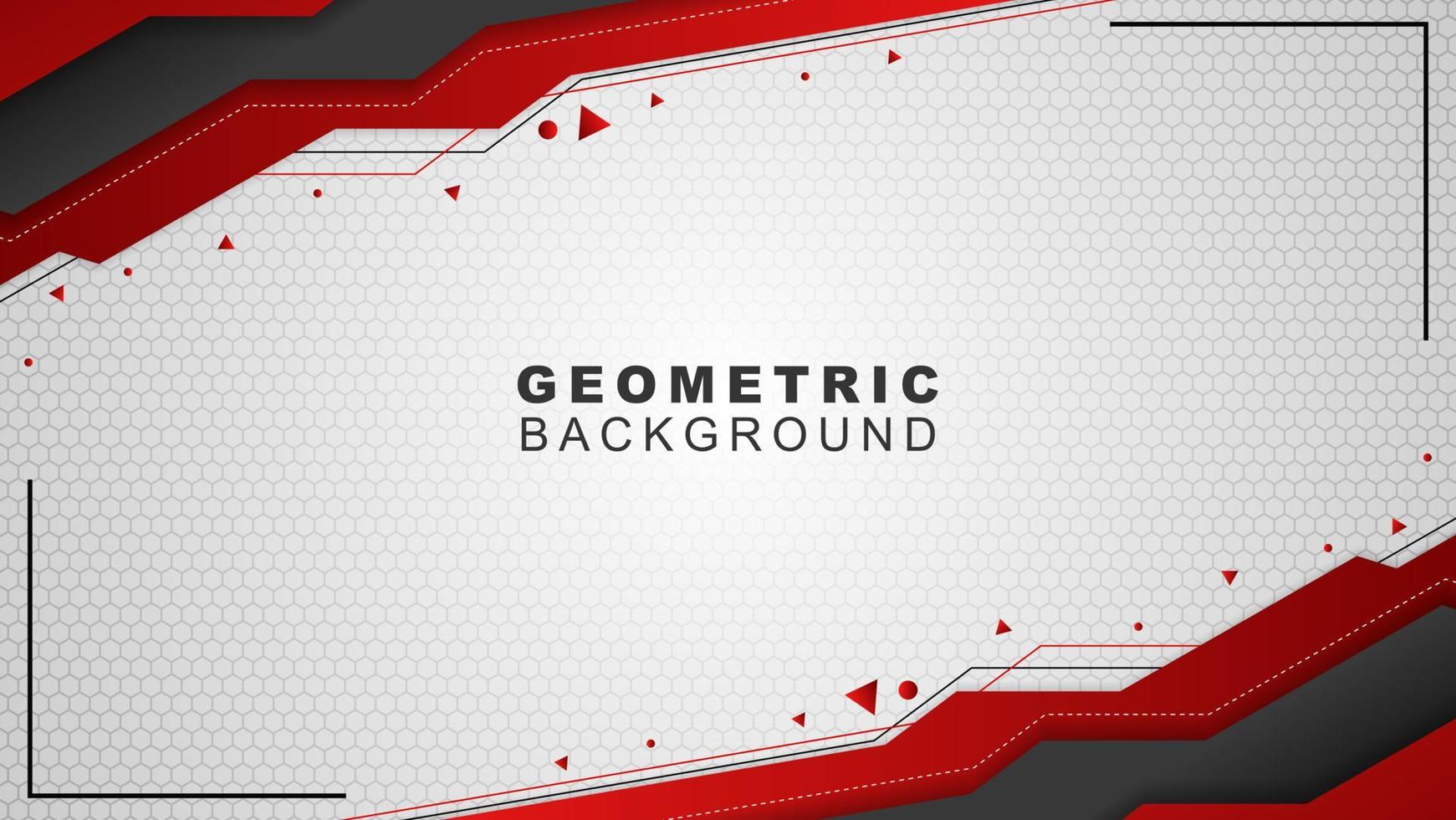 Geometric background in red and black with a hexagon pattern style, background for offline streaming, advertisements, banners, and others vector