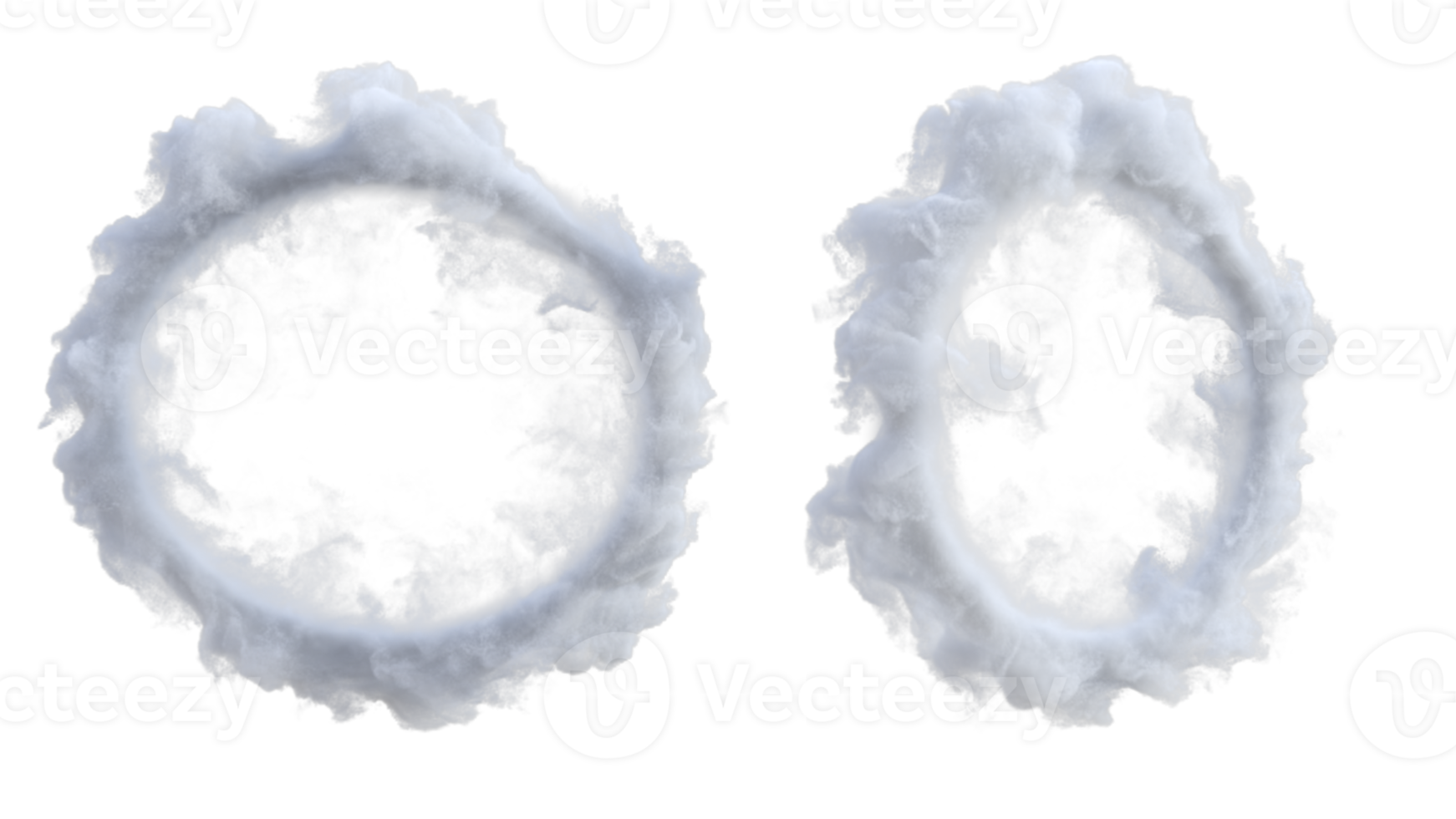Cloud portal air circle. 3d render isolated png