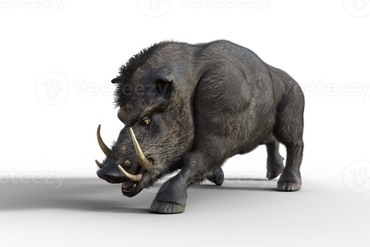 Boar isolated. 3d render png