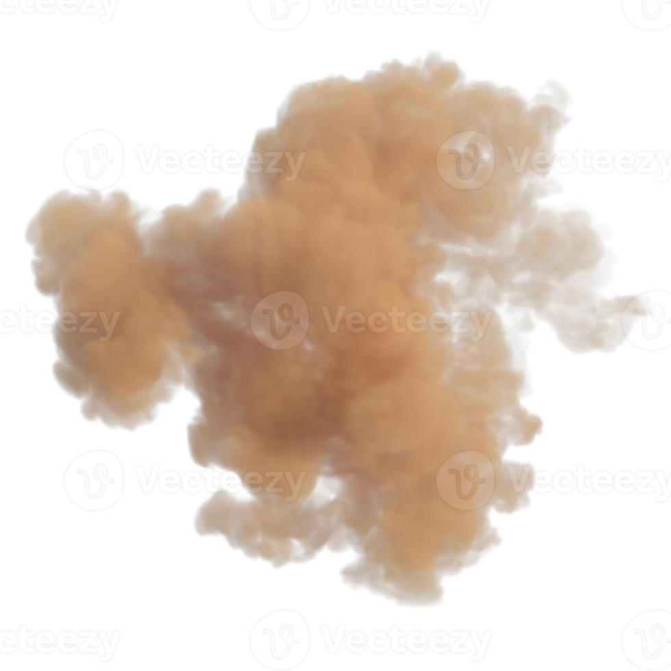 Smoke color explosion isolated. 3d render png