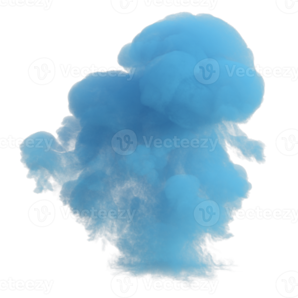 Smoke color explosion isolated. 3d render png