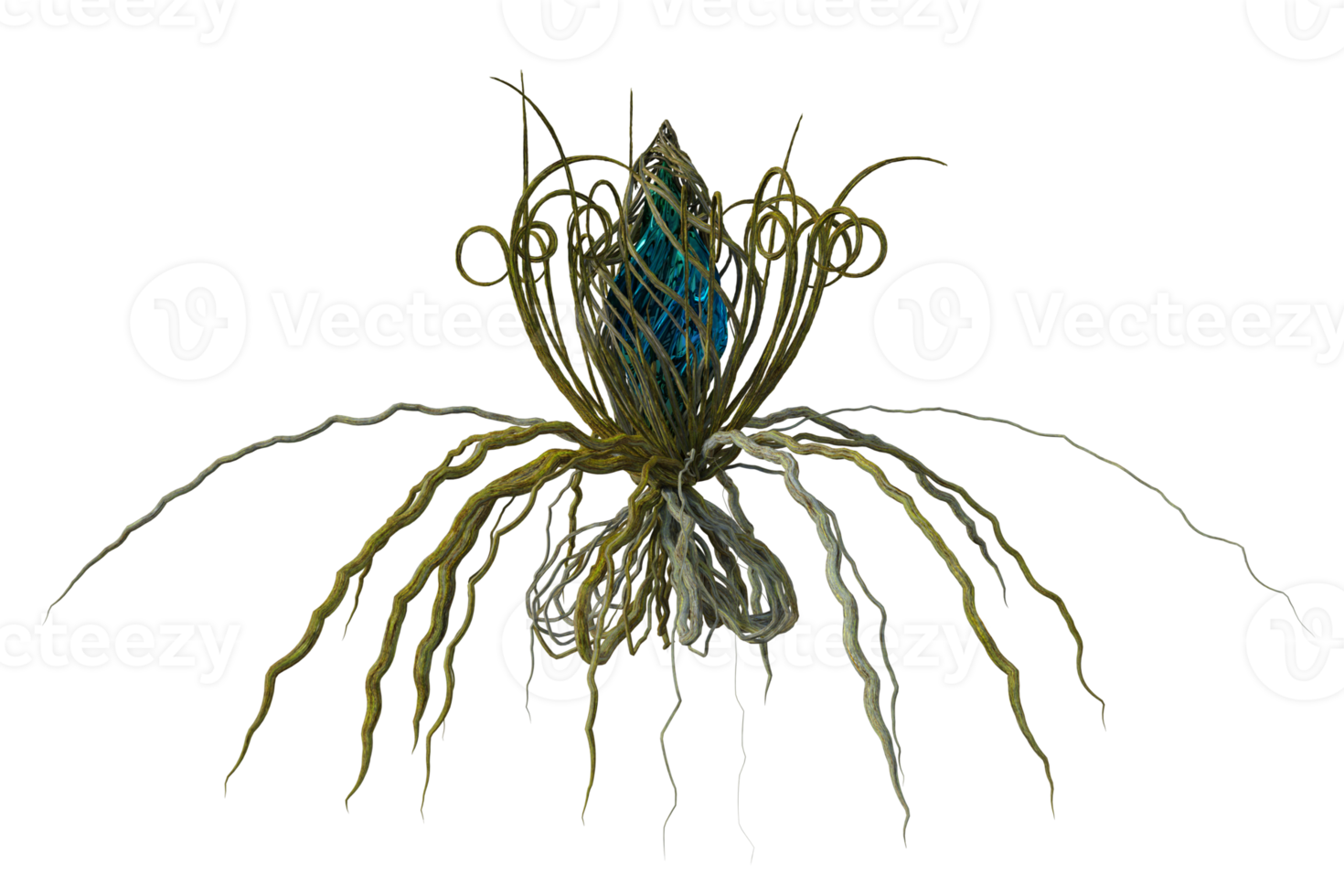 escalofriante árbol aislado, 3d hacer png