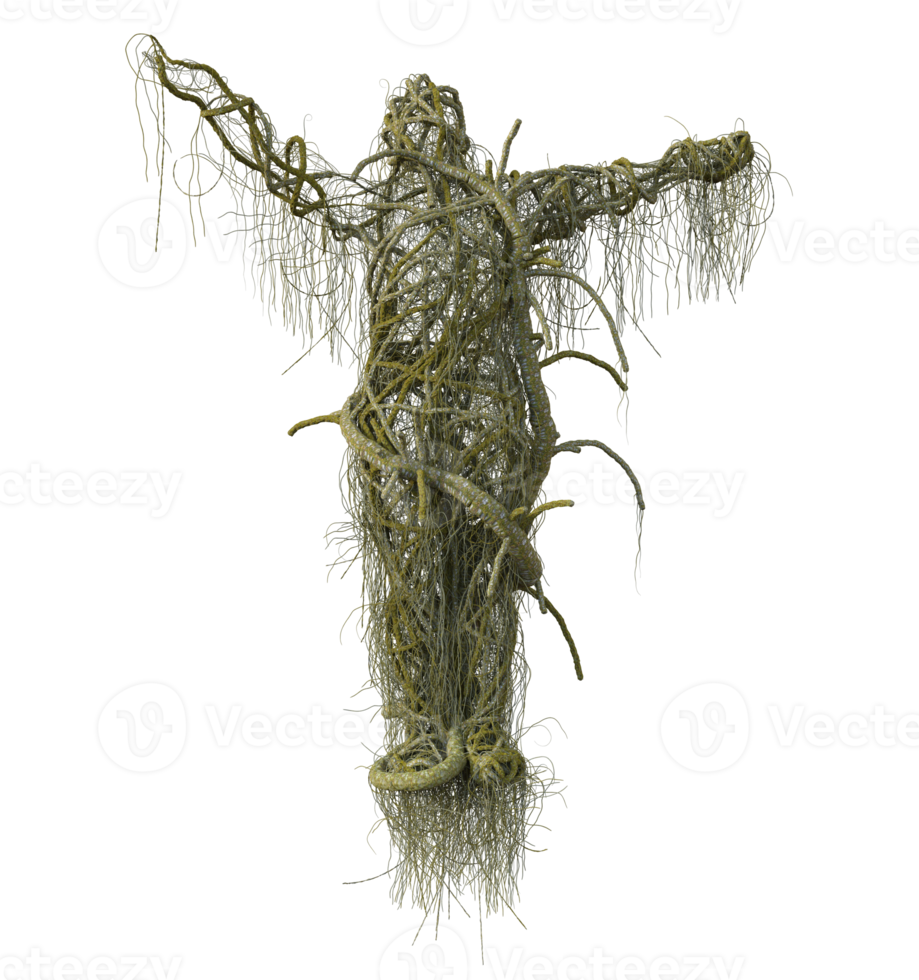 gespenstisch Baum isoliert, 3d machen png