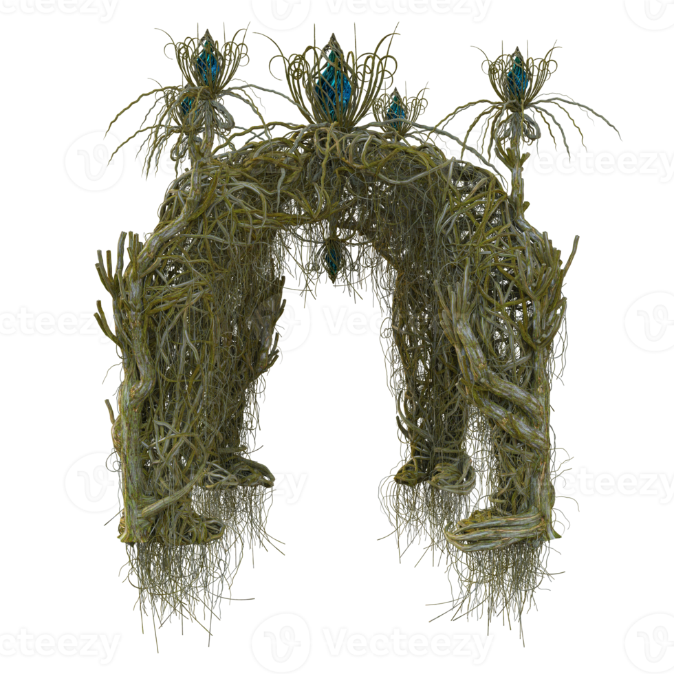 Spooky tree isolated, 3d render png